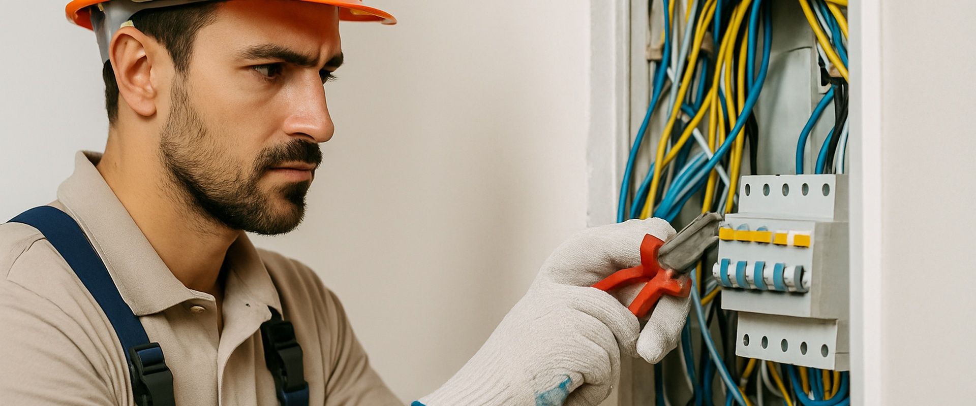 Elektriker bei der Arbeit