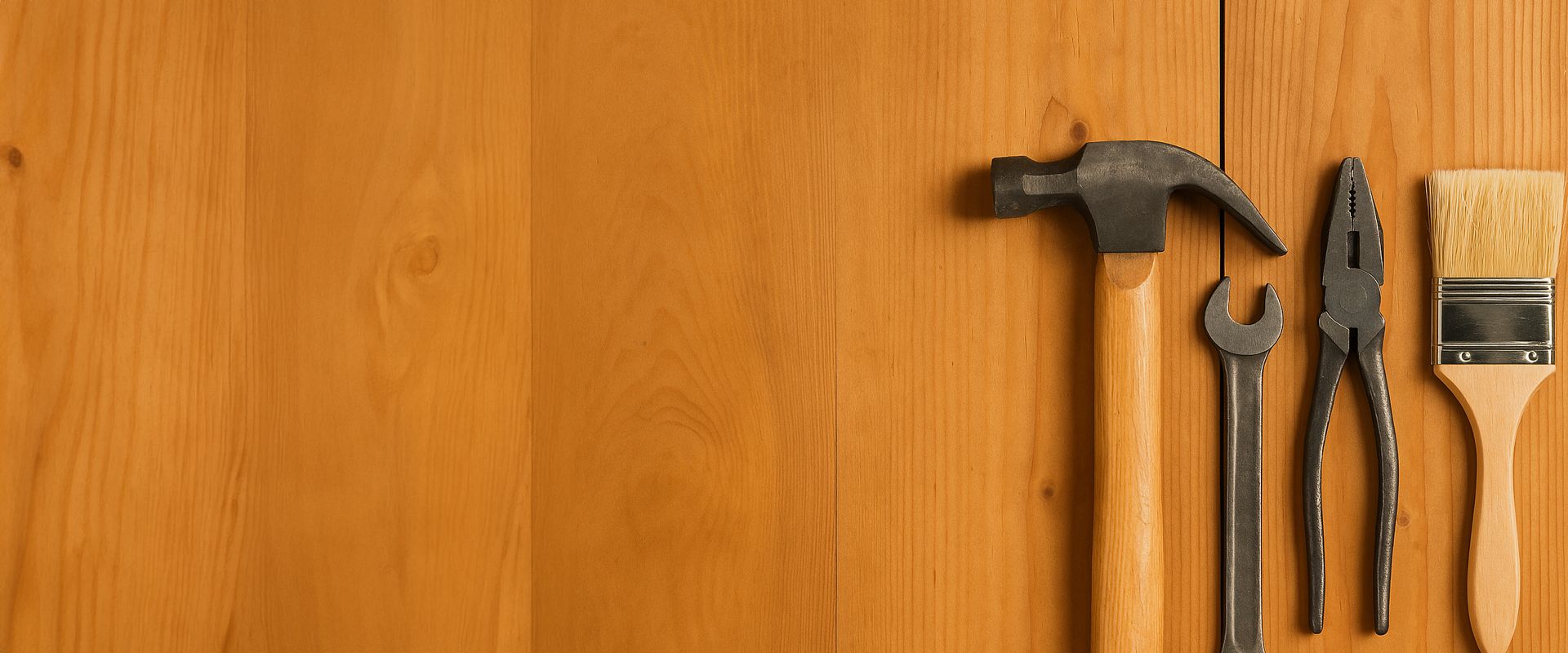Werkzeuge als Symbol für Zusammenarbeit im Handwerk